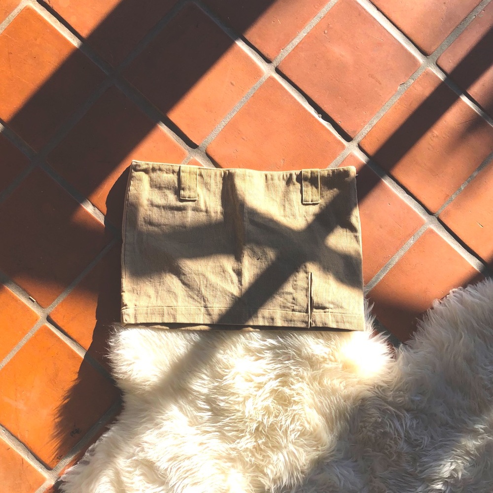 Katmandu tan corduroy skirt
